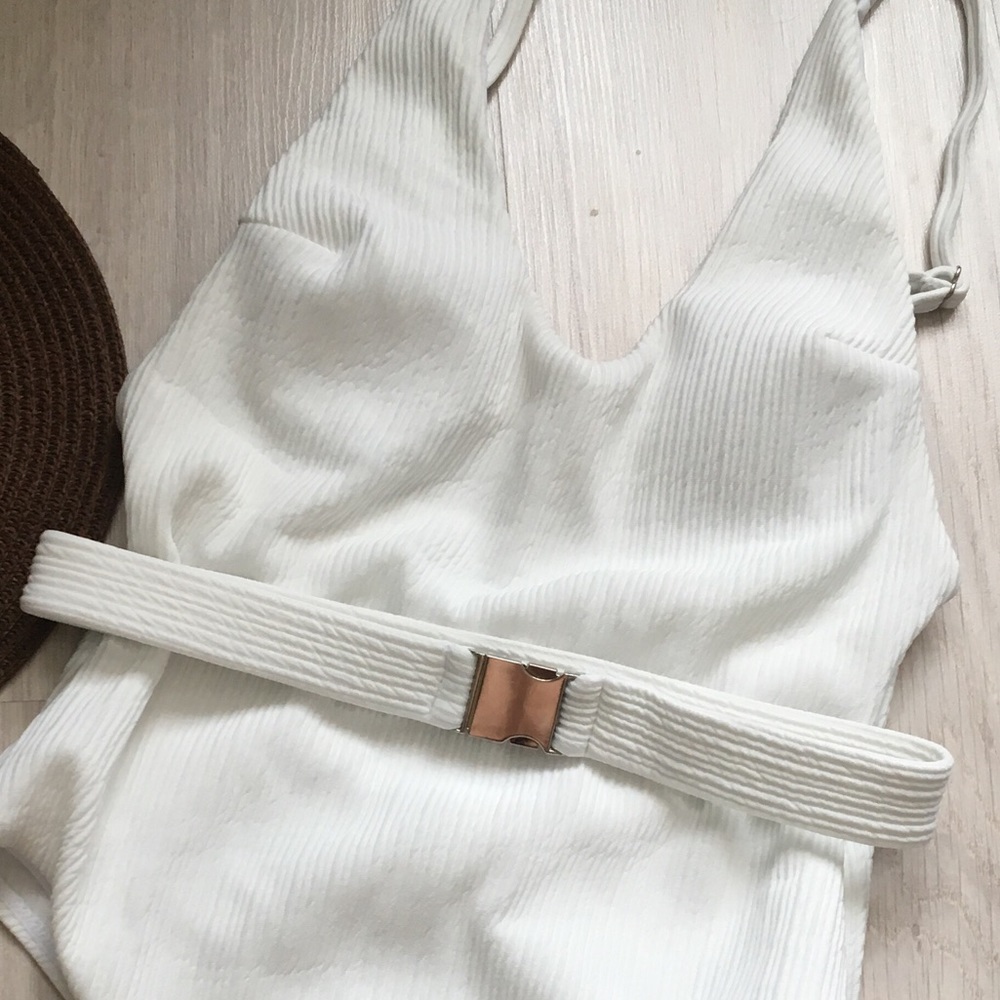 ELLE Buckle Ribbed One Piece - Picture 5 of 8